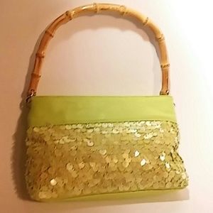 Sondra Roberts Spring Green Sequin Bag
